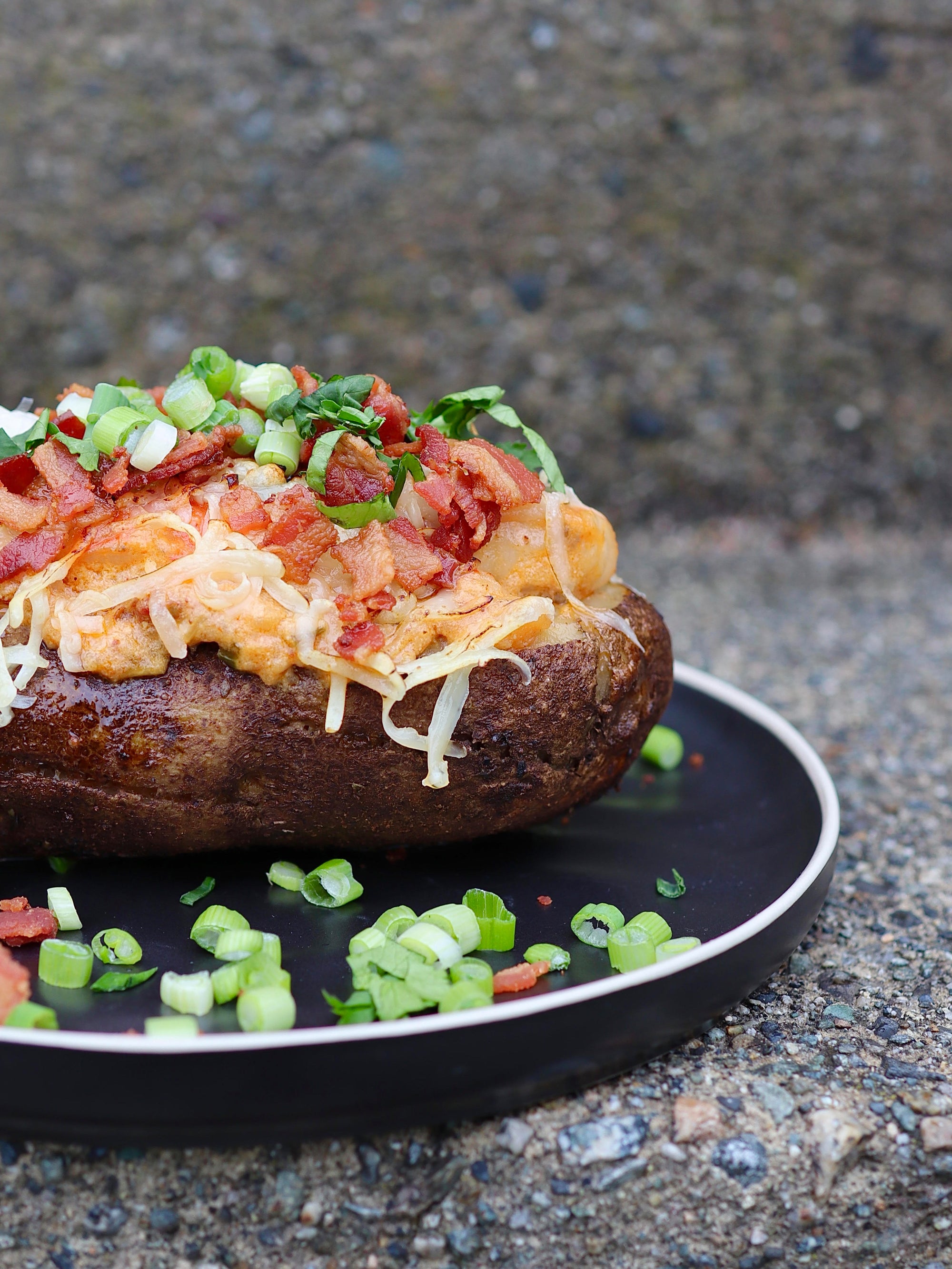 Baked Potatoes with Chipotle Prawns 